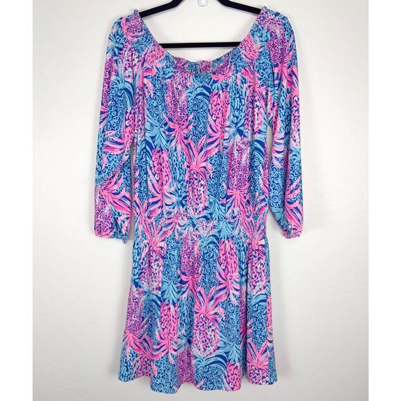 NWT Lilly Pulitzer Cyla Romper in Borealis Blue Tropic Down Low Size Large - Picture 5 of 15
